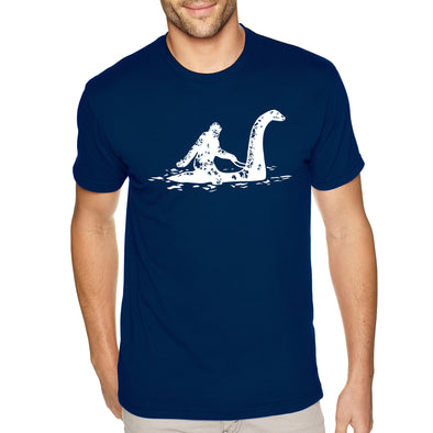 XtraFly Apparel Men&#39;s Tee Loch Ness Monster Bigfoot Sasquatch Yeti Mythical Creature Legend Myth Nessie Dinosaur Lockness Crewneck T-shirt