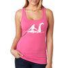 XtraFly Apparel Women&#39;s Loch Ness Monster Bigfoot Sasquatch Yeti Mythical Creature Legend Legendary Nessie Dinosaur Lockness Myth Racerback