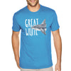 XtraFly Apparel Men&#39;s Tee Great White Shark Fish Fishing Hammer Head Mako Blue Tiger Bull Swim Swimming Surfing Beach Ocean Crewneck T-shirt