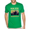 XtraFly Apparel Men&#39;s Tee Pew Pew Madafakas Cat Gun Pistol Kitty Kitten Silhouette Sunset Pet Animal Lover Siamese Tabby Crewneck T-shirt