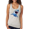 XtraFly Apparel Women&#39;s Sharky Great White Shark Swim Swimming Fish Fishing Diving Boating Beach Mako Blue Tiger Bull Ocean Sea Racerback