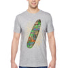 XtraFly Apparel Men&#39;s Tee Beach Surfboard Surf&#39;s Up Surfer Surfing Tiki Hawaii Tropical Vacation Summer Flamingo Palm Trees Crewneck T-shirt