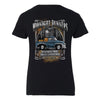 XtraFly Apparel Women&#39;s Midnight Runners Moonshine Moonshiners Popcorn Shine Country Whiskey Prohibition Brewery Drinking V-neck T-shirt