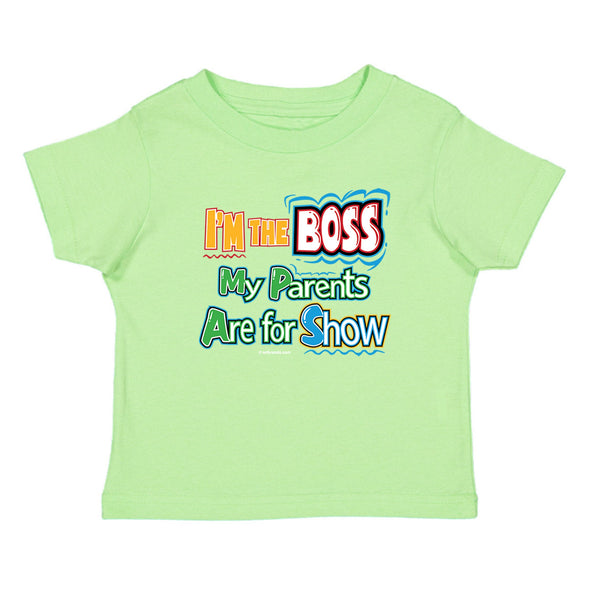 XtraFly Apparel Youth Toddler I&#39;m The Boss Kids Birthday Gift Baby Soft Fun Daughter Son Party Boy Girl Children Clothes Crewneck T-Shirt