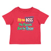 XtraFly Apparel Youth Toddler I&#39;m The Boss Kids Birthday Gift Baby Soft Fun Daughter Son Party Boy Girl Children Clothes Crewneck T-Shirt