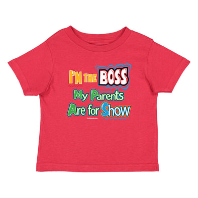 XtraFly Apparel Youth Toddler I&#39;m The Boss Kids Birthday Gift Baby Soft Fun Daughter Son Party Boy Girl Children Clothes Crewneck T-Shirt