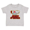 XtraFly Apparel Youth Toddler Love My Aunt & Uncle Auntie Niece Nephew Kids Birthday Gift Baby Soft Fun Daughter Son Child Crewneck T-Shirt