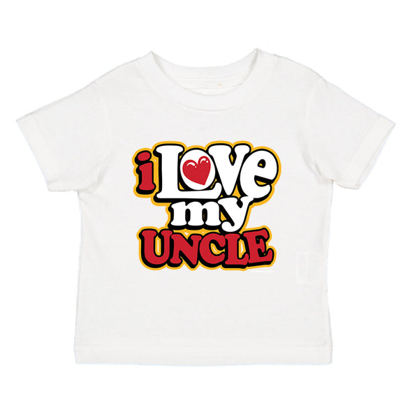 XtraFly Apparel Youth Toddler I Love My Uncle Niece Nephew Kids Birthday Gift Baby Soft Fun Daughter Son Children Clothing Crewneck T-Shirt