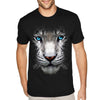 XtraFly Apparel Men&#39;s Tee White Tiger Snow Cat Jungle Wild Animal Zoo Wildlife Safari Africa African Lion Crewneck T-shirt