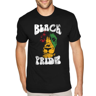 XtraFly Apparel Men&#39;s Tee Black Pride Lion African Rasta Rastafari Animal Safari Jamaican BLM Lives Matter Tiger Jungle Zoo Crewneck T-shirt