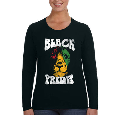 XtraFly Apparel Women&#39;s Black Pride Lion African Rasta Rastafari Animal Safari Jamaican BLM Lives Matter Tiger Jungle Long Sleeve T-Shirt
