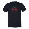XtraFly Apparel Men&#39;s Tee Teach Sequin Rhinestone Teacher Online Teaching Virtual Learning Essential Worker School Pandemic Crewneck T-shirt
