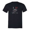 XtraFly Apparel Men&#39;s Tee I Love Lashes Sequin Rhinestone Eyelashes Beauty Salon Sexy Makeup Mascara Fashion Cosmetology Crewneck T-shirt