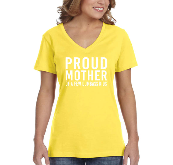 XtraFly Apparel Women&#39;s Proud Mother Of Few Kids Mother&#39;s Day Madre Momma Mommy Grandma Grandmother Nana Motherhood Mama V-neck T-shirt