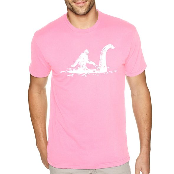 XtraFly Apparel Men&#39;s Tee Loch Ness Monster Bigfoot Sasquatch Yeti Mythical Creature Legend Myth Nessie Dinosaur Lockness Crewneck T-shirt