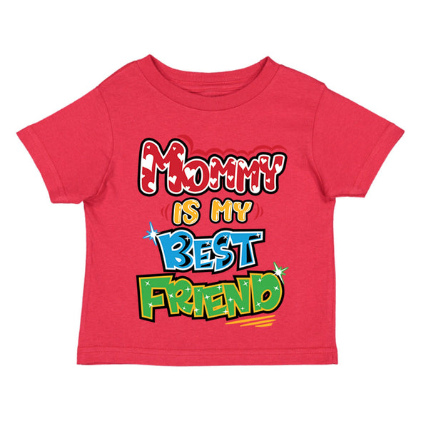 XtraFly Apparel Youth Toddler Mommy Is Best Friend Mom Mama Mother Kids Birthday Gift Baby Soft Fun Daughter Son Boy Girl Crewneck T-Shirt