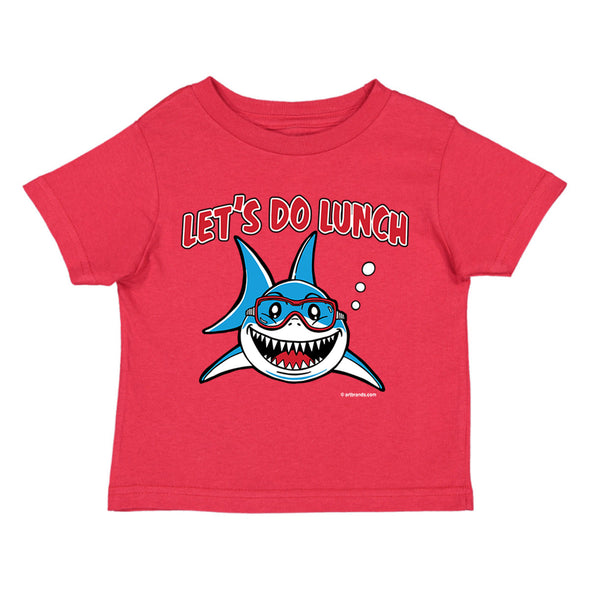 XtraFly Apparel Youth Toddler Let&#39;s Do Lunch Shark Kids Birthday Gift Baby Soft Fun Daughter Son Boy Girl Children Clothing Crewneck T-Shirt