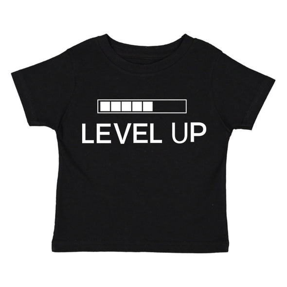 XtraFly Apparel Youth Toddler Level Up Video Games Kids Birthday Gift Baby Soft Fun Daughter Son Boy Girl Children Clothing Crewneck T-Shirt