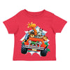 XtraFly Apparel Youth Toddler 4WD Animal Breakout Zoo Kids Birthday Gift Baby Soft Fun Daughter Son Boy Girl Child Clothes Crewneck T-Shirt