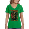 XtraFly Apparel Women&#39;s Fathers Teach Sons Kings Lion Black Lives Matter BLM African American Pride Rasta Rastafari Tiger V-neck T-shirt