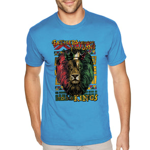 XtraFly Apparel Men&#39;s Tee Fathers Teach Sons Kings Lion Black Lives Matter BLM African Pride Afro Rasta Rastafari Tiger Crewneck T-shirt