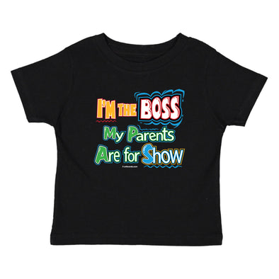 XtraFly Apparel Youth Toddler I&#39;m The Boss Kids Birthday Gift Baby Soft Fun Daughter Son Party Boy Girl Children Clothes Crewneck T-Shirt