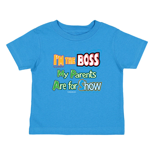 XtraFly Apparel Youth Toddler I&#39;m The Boss Kids Birthday Gift Baby Soft Fun Daughter Son Party Boy Girl Children Clothes Crewneck T-Shirt