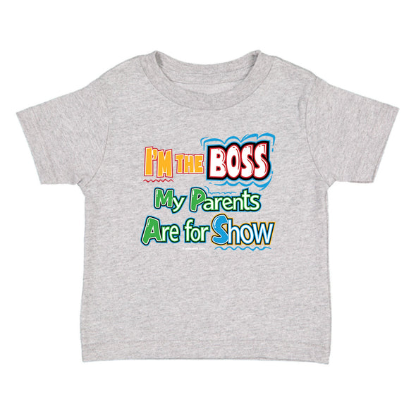 XtraFly Apparel Youth Toddler I&#39;m The Boss Kids Birthday Gift Baby Soft Fun Daughter Son Party Boy Girl Children Clothes Crewneck T-Shirt