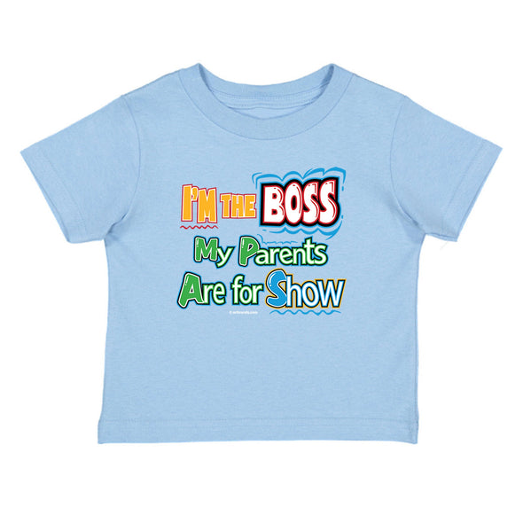 XtraFly Apparel Youth Toddler I&#39;m The Boss Kids Birthday Gift Baby Soft Fun Daughter Son Party Boy Girl Children Clothes Crewneck T-Shirt