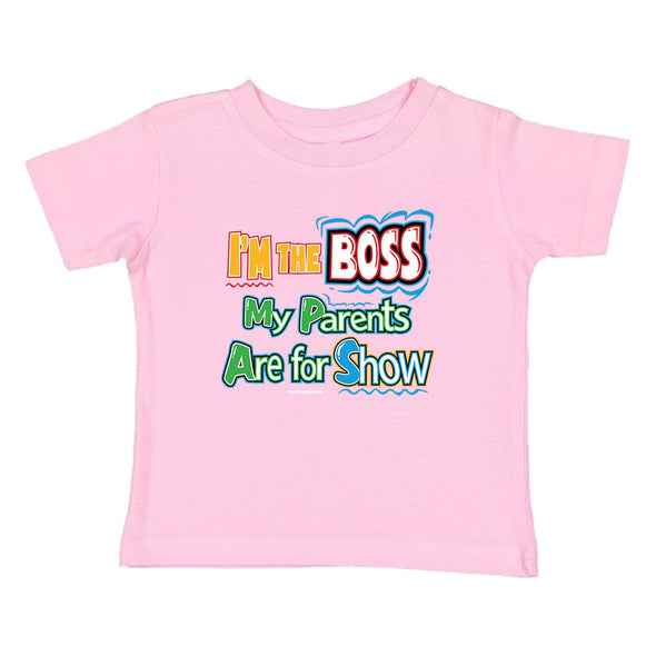 XtraFly Apparel Youth Toddler I&#39;m The Boss Kids Birthday Gift Baby Soft Fun Daughter Son Party Boy Girl Children Clothes Crewneck T-Shirt