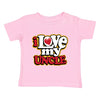 XtraFly Apparel Youth Toddler I Love My Uncle Niece Nephew Kids Birthday Gift Baby Soft Fun Daughter Son Children Clothing Crewneck T-Shirt