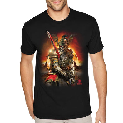 XtraFly Apparel Men&#39;s Tee Apocalypse Grim Reaper Undead Underworld Devil Skeleton Gothic Warrior Fantasy Demon Skull Dragon Crewneck T-shirt