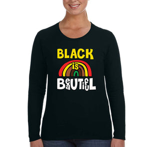 XtraFly Apparel Women&#39;s Black Is Beautiful BLM Lives Matter Africa African American Pride Girl Magic Afro Queen Long Sleeve T-Shirt