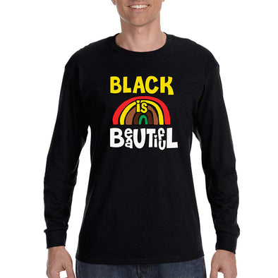 XtraFly Apparel Men&#39;s Black Is Beautiful BLM Lives Matter Africa African American Pride Girl Magic Afro Queen Long Sleeve T-Shirt