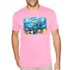XtraFly Apparel Men&#39;s Tee Dolphin Play Pod Sea Turtle Clownfish Angelfish Seahorse Blue Tang Fish Fishing Vacation Shark Crewneck T-shirt