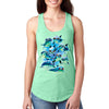 XtraFly Apparel Women&#39;s Mob Squad Dolphin Pod Swim Swimming Fish Fishing Diving Surf Surfing Vacation Great White Shark Mako Ocean Racerback