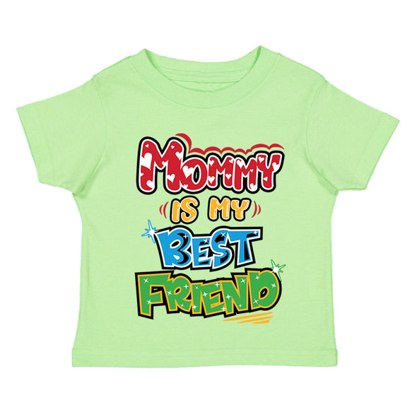 XtraFly Apparel Youth Toddler Mommy Is Best Friend Mom Mama Mother Kids Birthday Gift Baby Soft Fun Daughter Son Boy Girl Crewneck T-Shirt