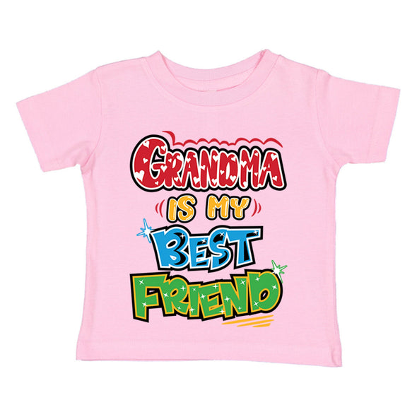 XtraFly Apparel Youth Toddler Grandma Is My Best Friend Grandmother Kids Birthday Gift Baby Soft Fun Daughter Son Boy Girl Crewneck T-Shirt