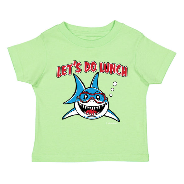 XtraFly Apparel Youth Toddler Let&#39;s Do Lunch Shark Kids Birthday Gift Baby Soft Fun Daughter Son Boy Girl Children Clothing Crewneck T-Shirt