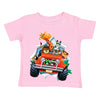 XtraFly Apparel Youth Toddler 4WD Animal Breakout Zoo Kids Birthday Gift Baby Soft Fun Daughter Son Boy Girl Child Clothes Crewneck T-Shirt