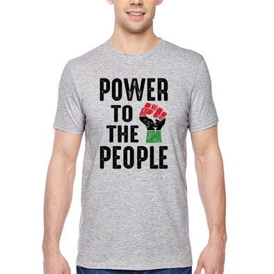 XtraFly Apparel Men&#39;s Tee Power To The People Black Lives Matter BLM African American Pride Africa Heritage Afro Rasta Crewneck T-shirt