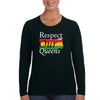 XtraFly Apparel Women&#39;s Respect Our Queens Black Is Beautiful Lives Matter BLM African American Pride Africa Afro Rasta Long Sleeve T-Shirt