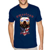 XtraFly Apparel Men&#39;s Tee American Pride Dog Pitbull Gangster America USA 2nd Amendment Gun Trump Military 4th July Fourth Crewneck T-shirt