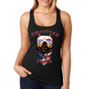 XtraFly Apparel Women&#39;s American Pride Dog Pitbull Gangster America Patriot USA 2nd Amendment Gun Trump Military 4th July Fourth Racerback