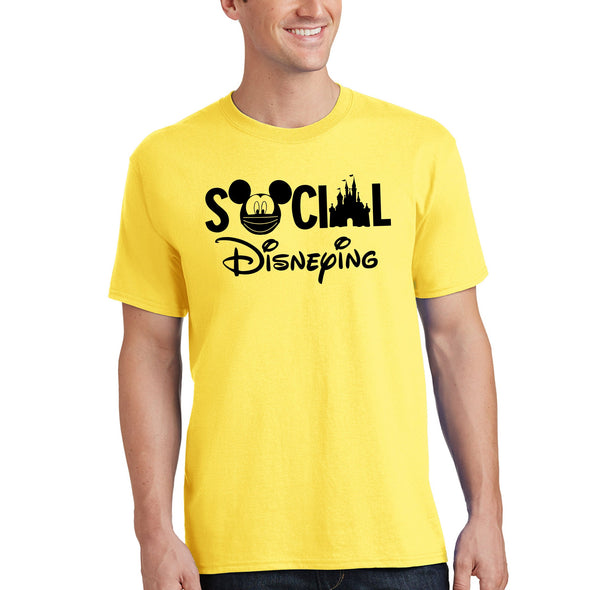 XtraFly Apparel Men's Tee Social Disneying Castle Matching Family Vacation Magical Son Mom Kingdom Magic Dad Distancing Crewneck T-shirt