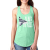 XtraFly Apparel Women&#39;s Black Tip Reef Shark Swimming Fish Fishing Ocean Sea Fisherman Diving Boating Saltwater Beach Racerback