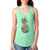 XtraFly Apparel Women&#39;s Beach Pineapple Tropical Vacation Tiki Flamingo Palm Tree Hawaii Hawaiian Summer Surf Surfing Swim Ocean Racerback
