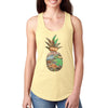 XtraFly Apparel Women&#39;s Beach Pineapple Tropical Vacation Tiki Flamingo Palm Tree Hawaii Hawaiian Summer Surf Surfing Swim Ocean Racerback