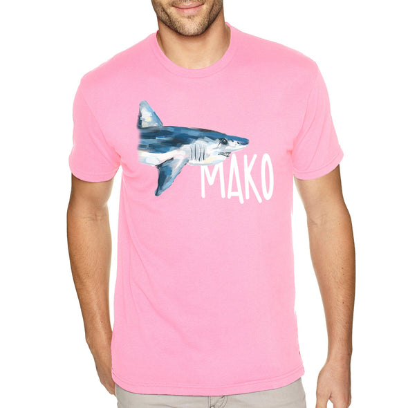 XtraFly Apparel Men&#39;s Tee Mako Shark Great White Hammer Head Bull Tiger Fish Fishing Ocean Swimming Diving Fisherman Beach Crewneck T-shirt
