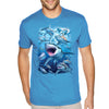 XtraFly Apparel Men&#39;s Tee Shark Club Great White Hammer Head Mako Blue Tiger Bull Swimming Ocean Fish Fishing Diving Beach Crewneck T-shirt